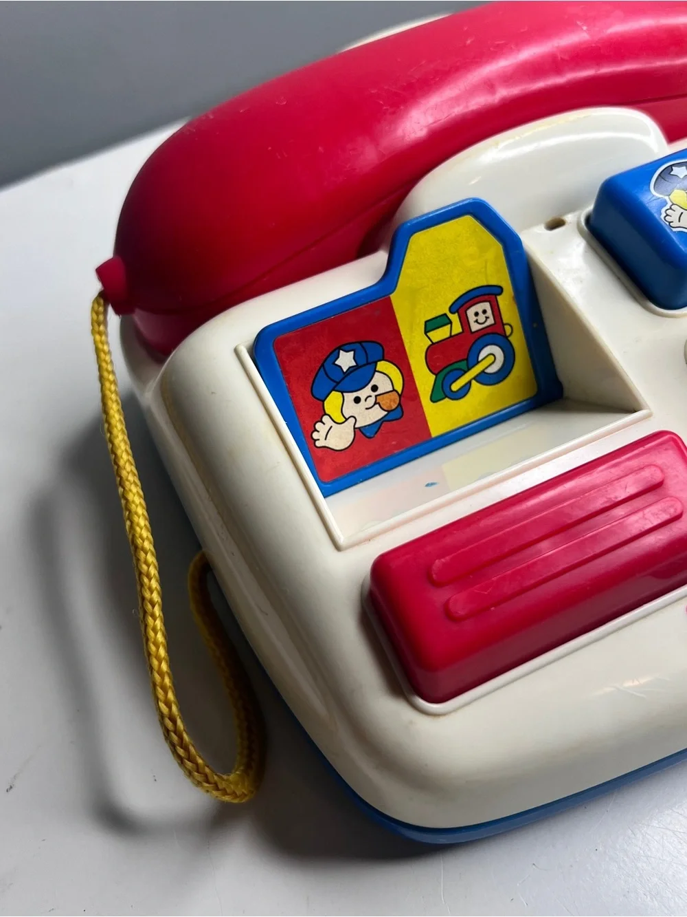Vintage 1998 Fisher-Price Ring 'n Rattle Toy Phone (model #71303) - WORKS!